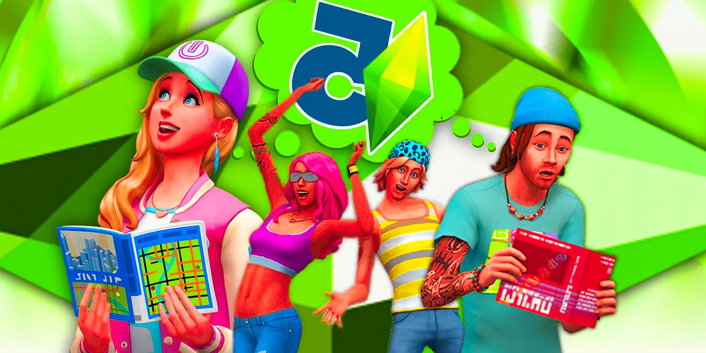  Sims 4 characters with the sims 5 logo Image