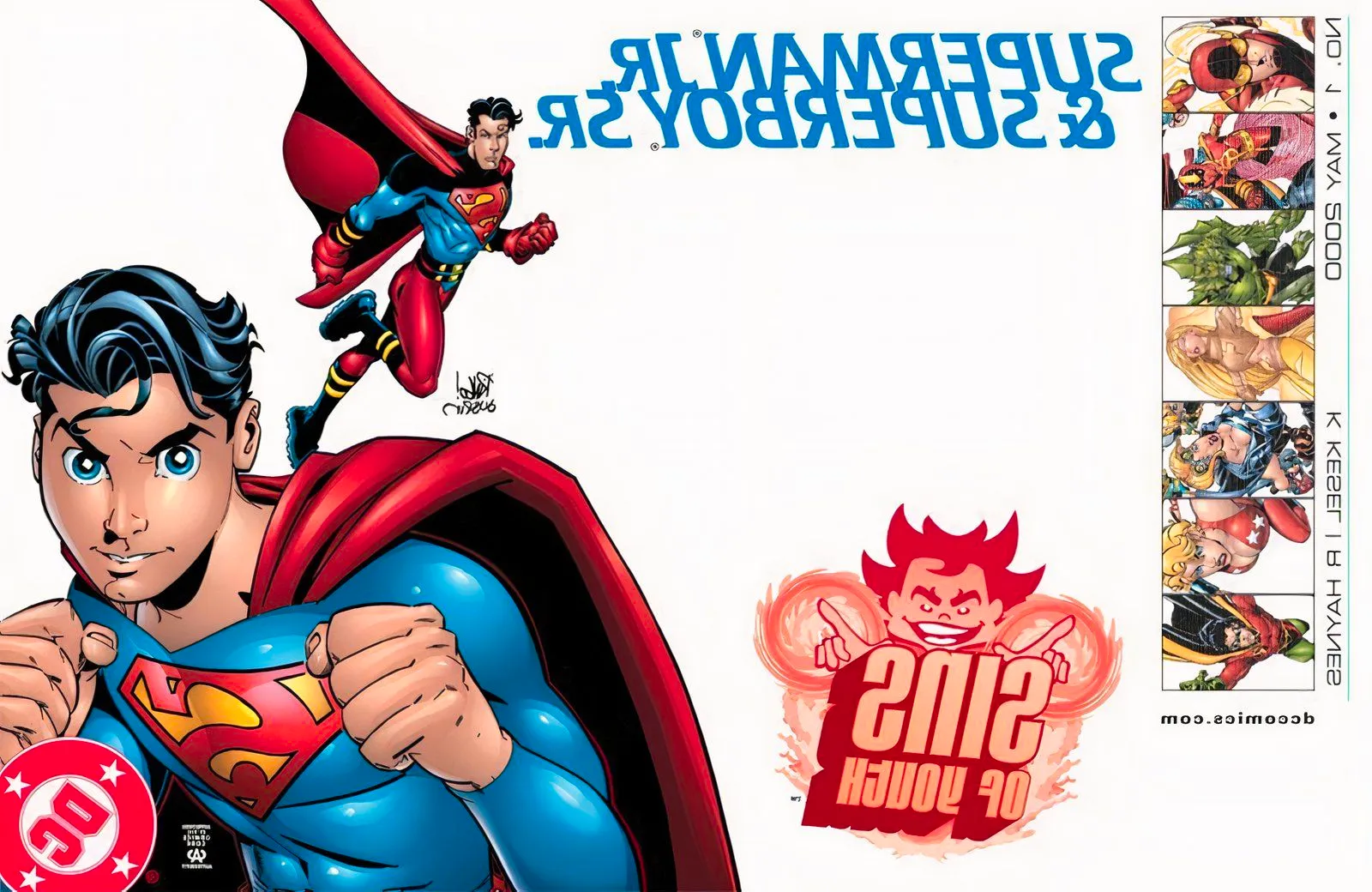 Sins of Youth Superman jr and Superboy sr Image