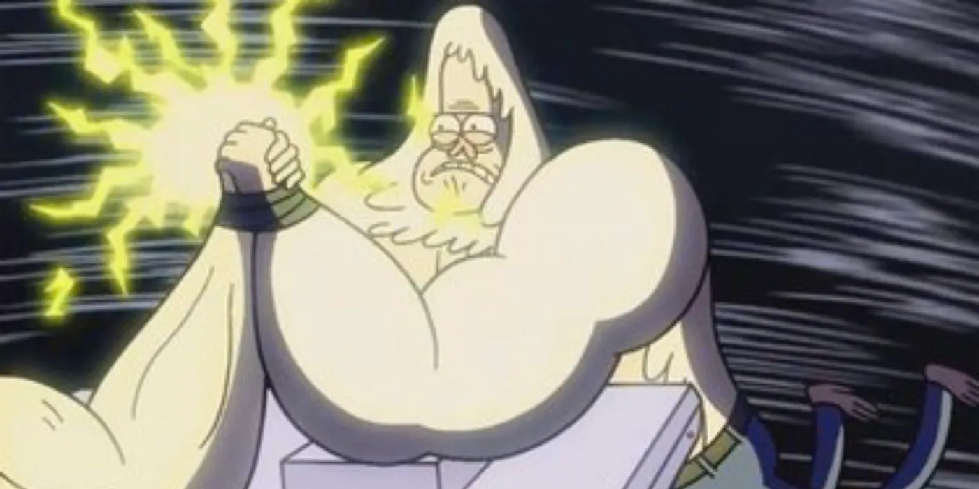 Skips arm wrestles Death in Regular Show Image