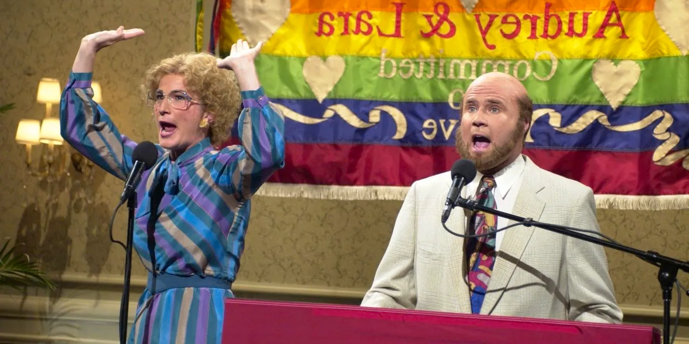 SNL sketch with Will Ferrell and Ana Gasteyer Image