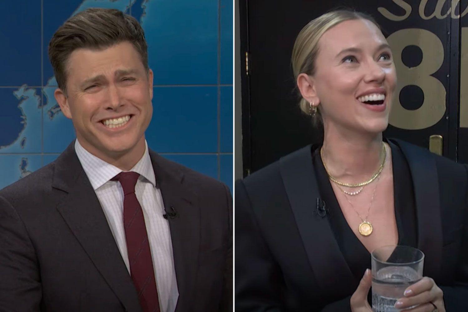 SNL Weekend Update: Joke Swap, Colin Jost Scarlett Johansson, and Michael Che's Raunchy Humor | 2024 Finale image 4 