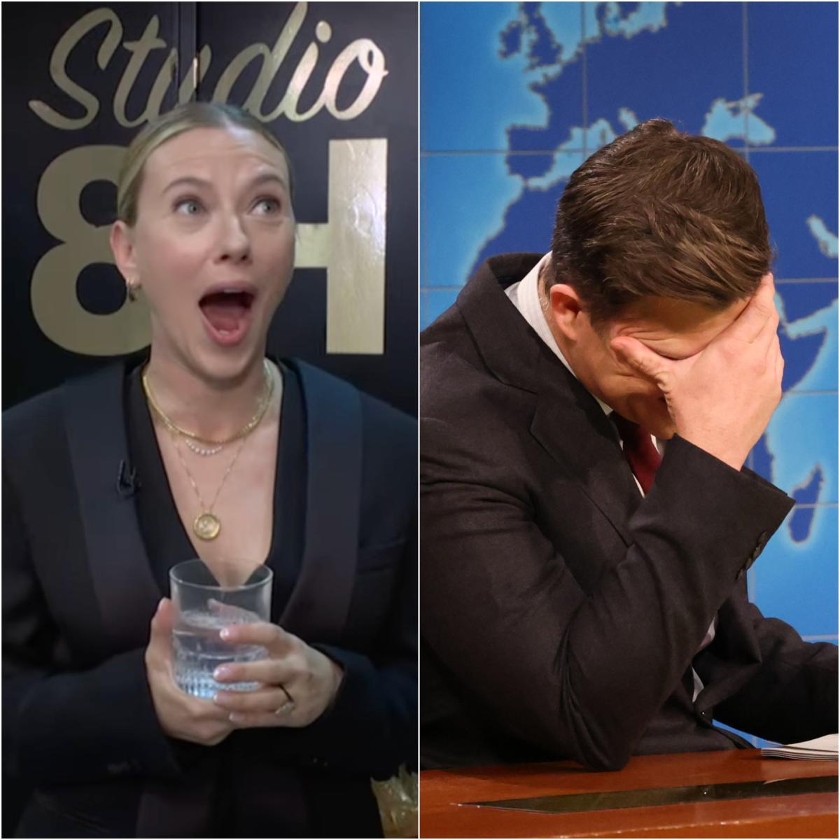 SNL Weekend Update Joke Swap: Colin Jost's Racist Jokes, Scarlett Johansson Reactions image 3 