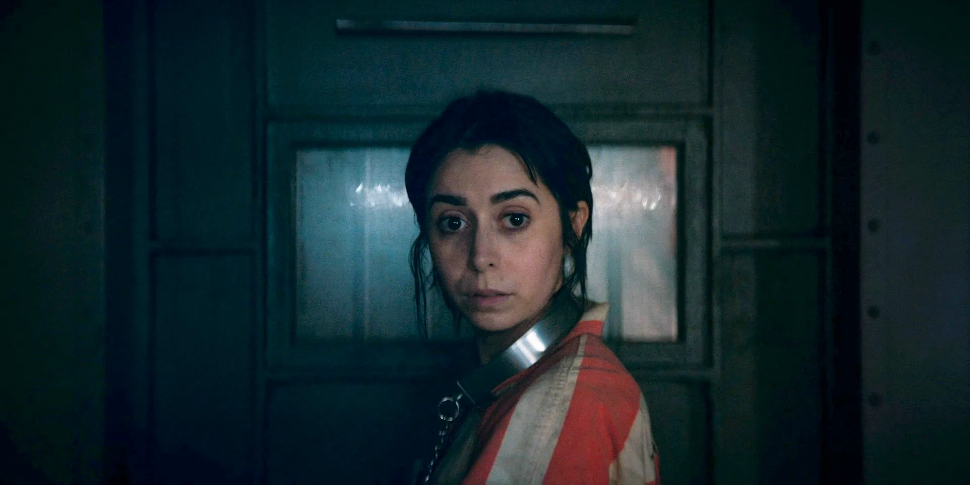 Sofia Falcone (Cristin Milioti) locked up in Arkham Asylum in The Penguin Season 1 Episode 2 Image