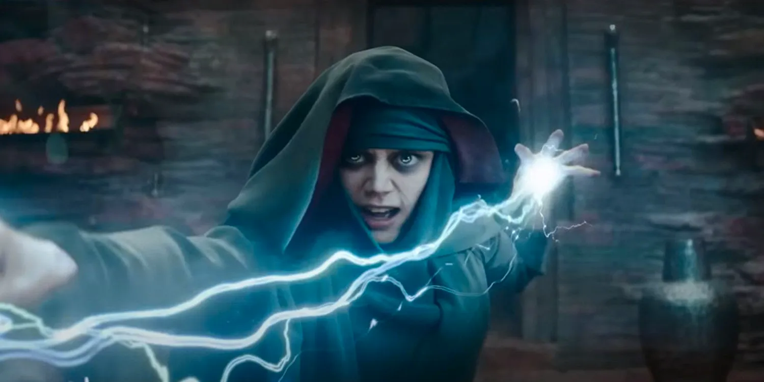 Sofina casts Chain Lightning in Dungeons and Dragons Honor Among Thieves.  Image