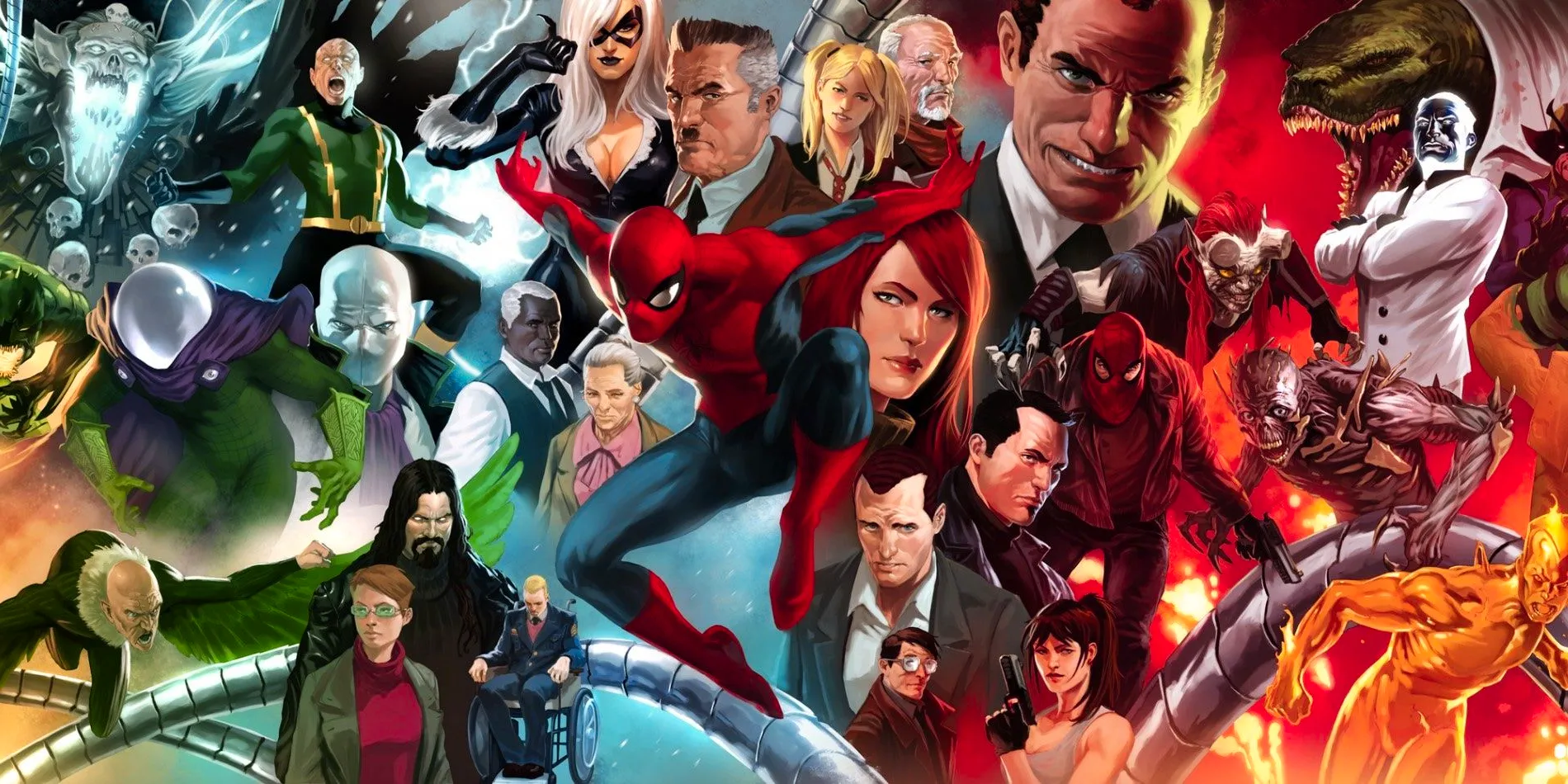 Spider-Man and his huge supporting cast Image