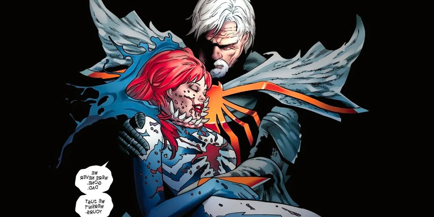 spider-man's daughter dies in his arms Image