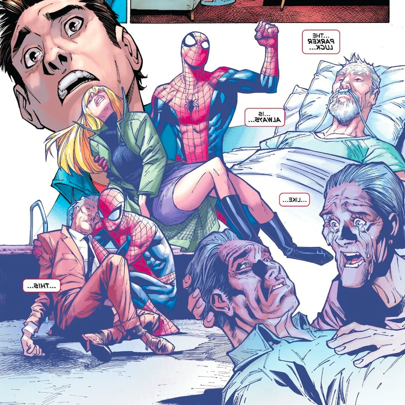 Spider-Man's history with Peter Parker Luck. Image