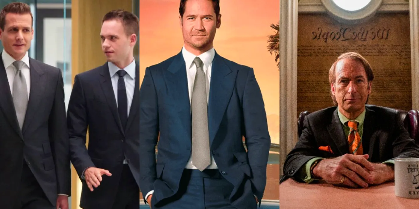 Split image of Better Call Saul and The Lincoln Lawyer and Suits Image