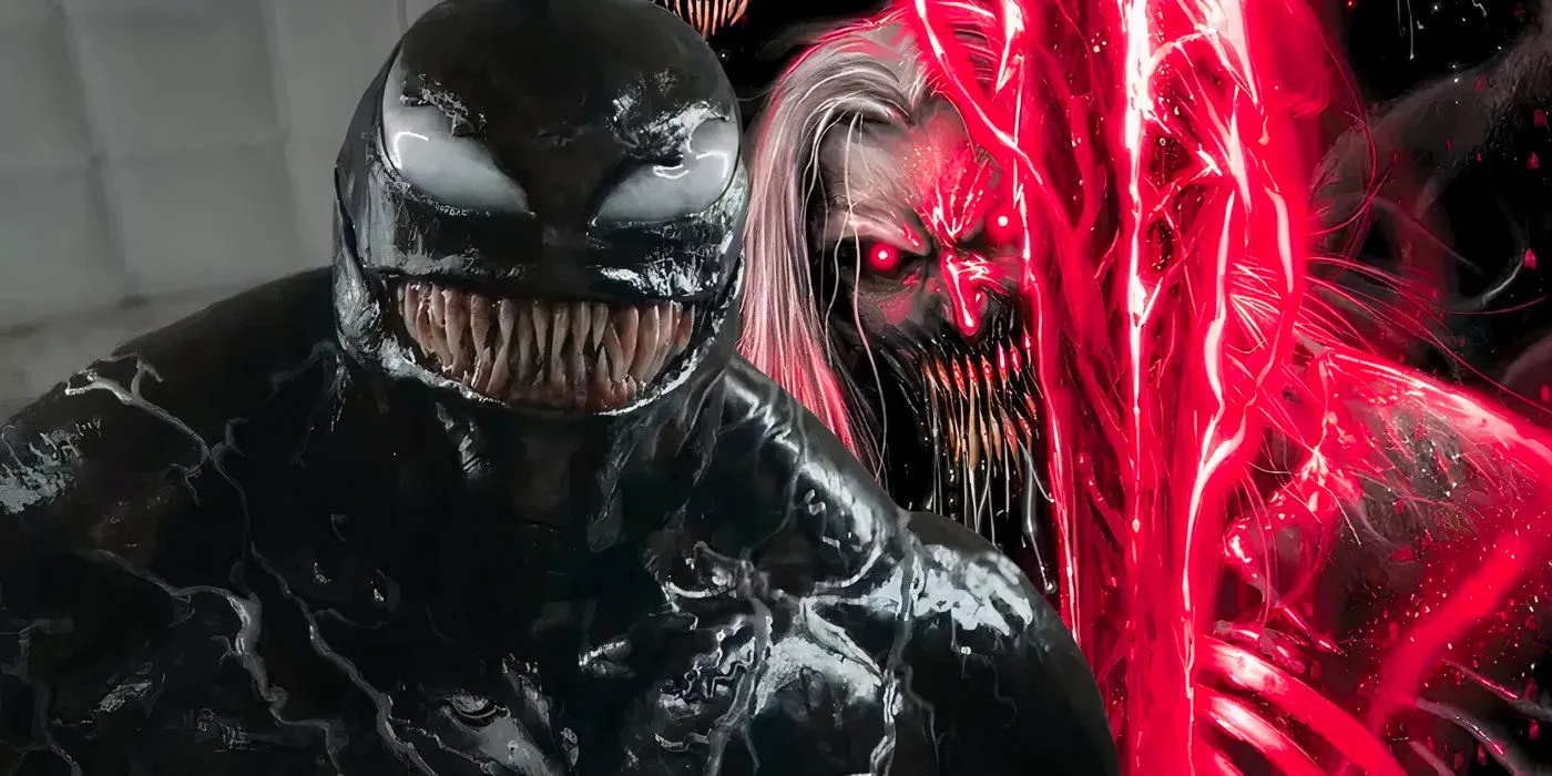 Split image of Knull with All-Black and Venom in Venom 3 Image