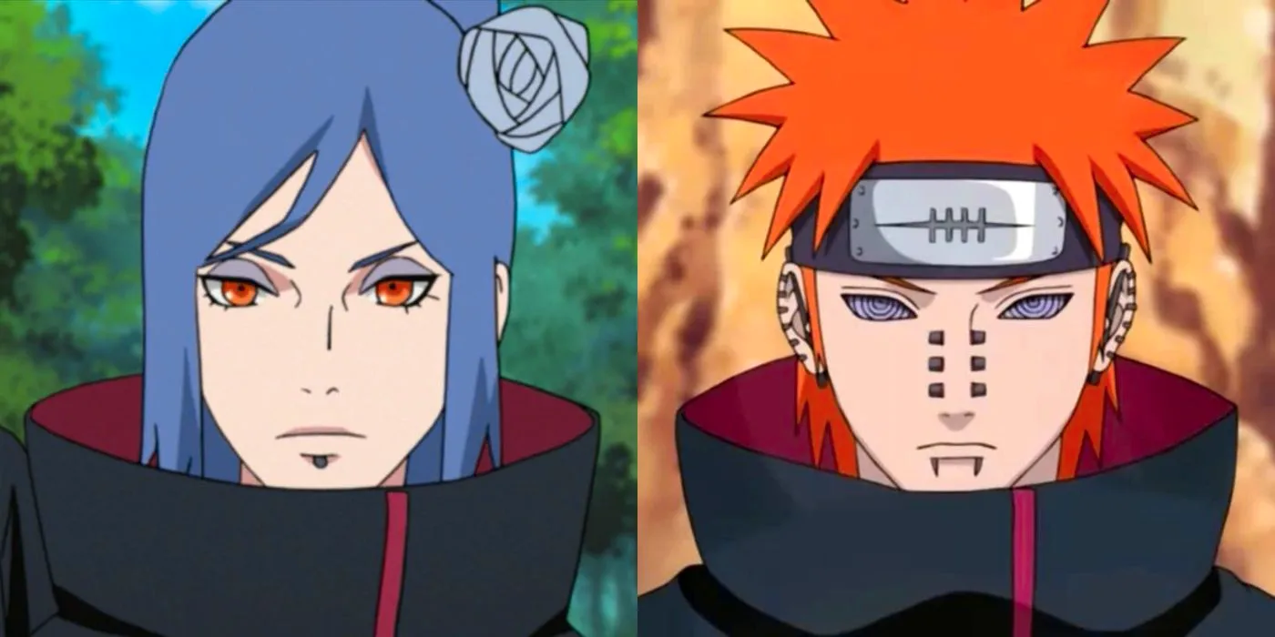 Split image of Pain and Konan from Naruto Image