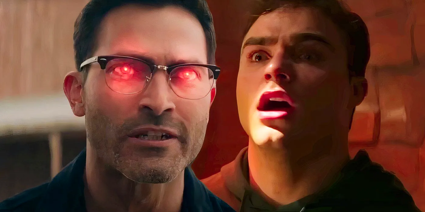 Split image of Superman and Lois Clark Kent and Jonathan Kent Image