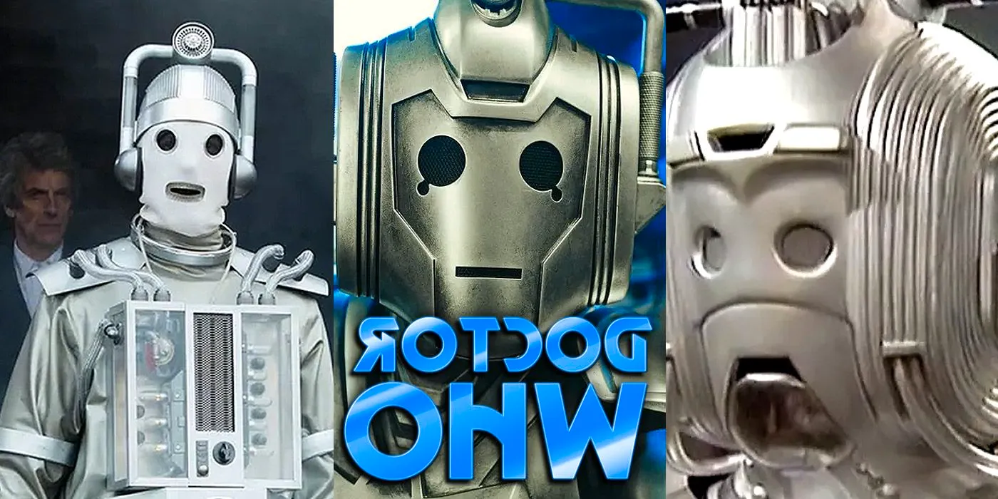 Split image of three Cybermen in Doctor Who Image