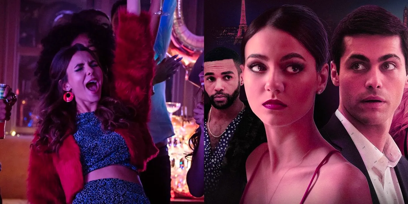 Split image of Victoria Justice in A Perfect Pairing and Afterlife of the Party Image