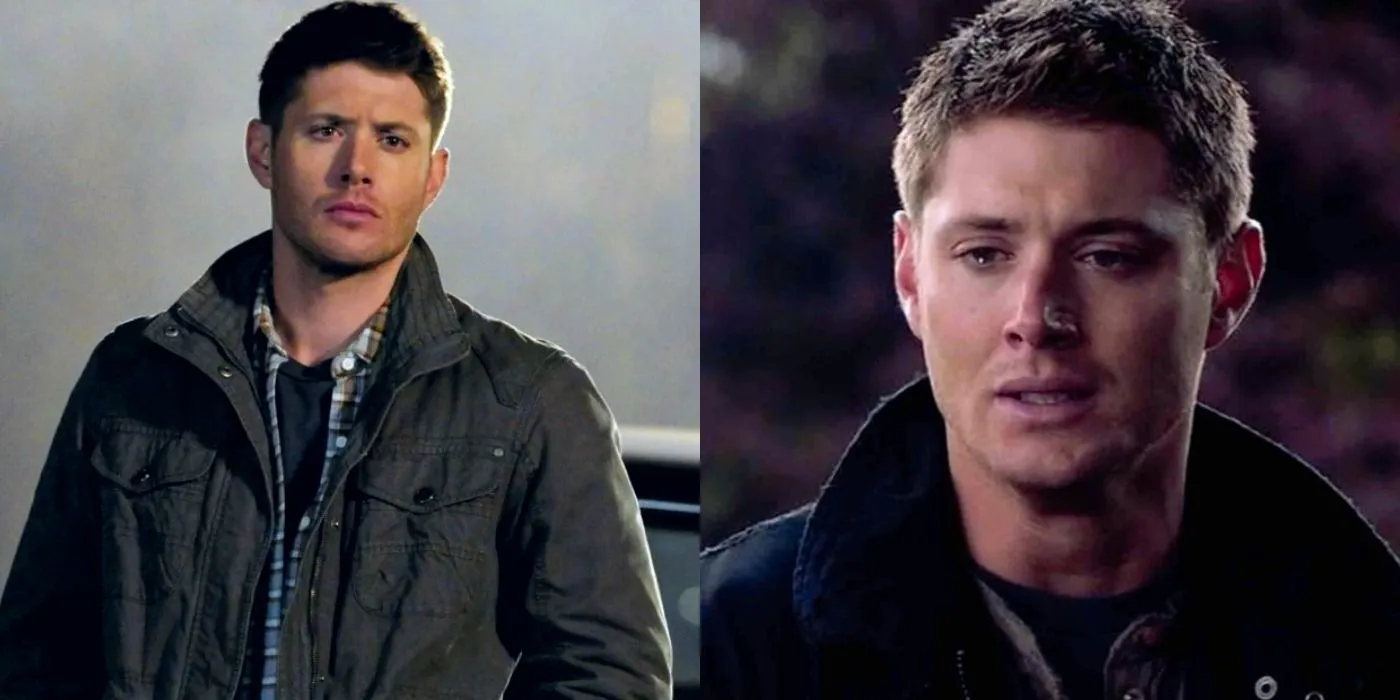 Split images of Dean Winchester on Supernatural Image