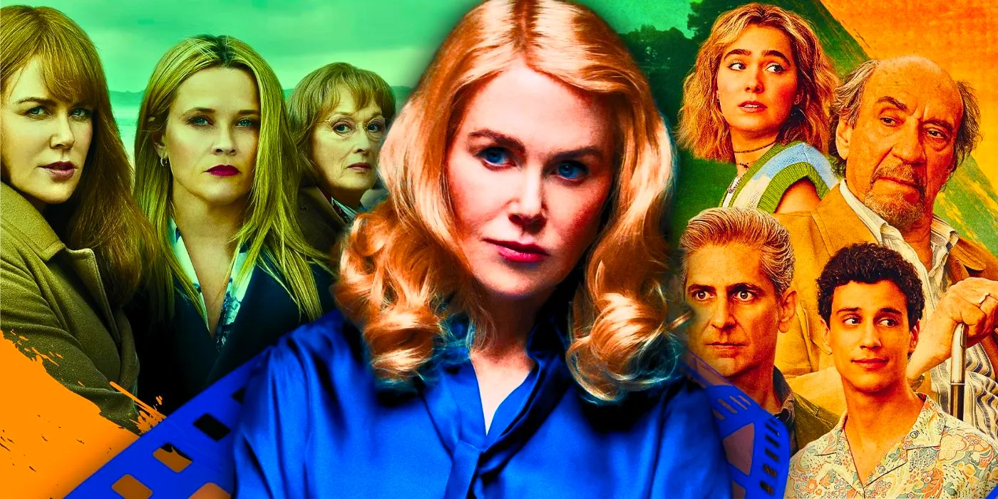 SR custom image including Nicole Kidman's character of Greer from The Perfect Couple with The White Lotus and Big Little Lies imagery in the background  Image