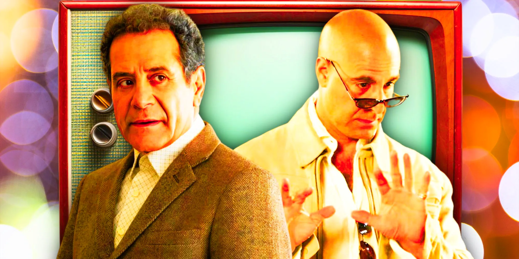 Stanley Tucci in Mr. Monk And The Actor and Tony Shalhoub as Adrian Monk Image