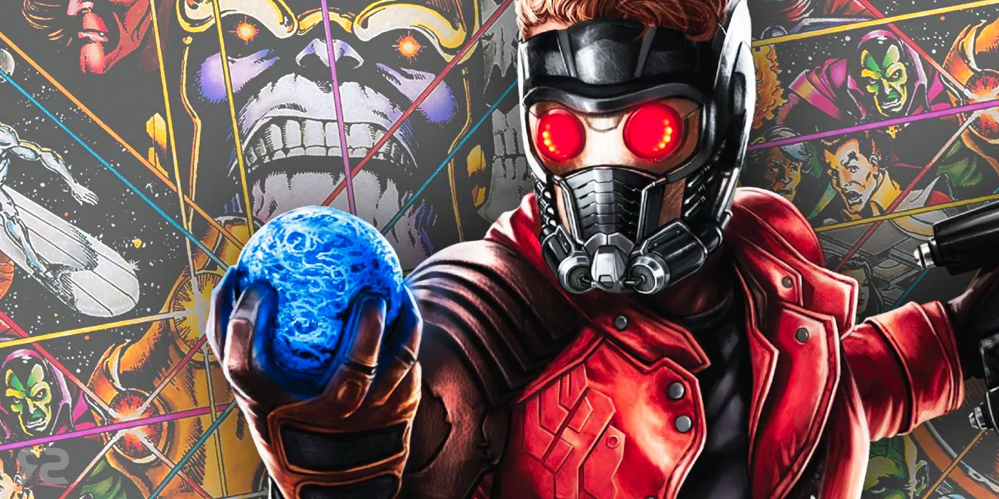 Star Lord and Thanos in Infinity Gauntlet Image