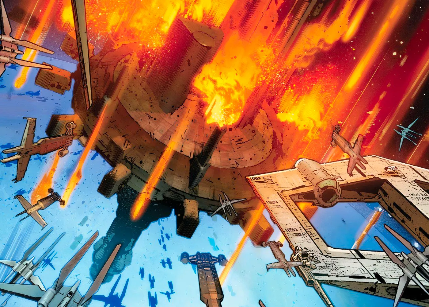 Star Wars' Starlight Beacon getting destroyed. Image