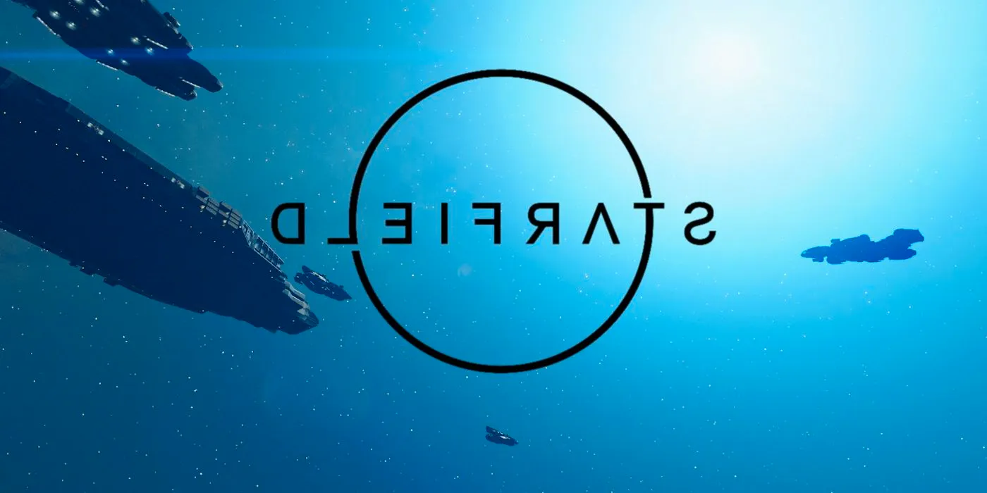 Starfield Logo with Space and Ships Image