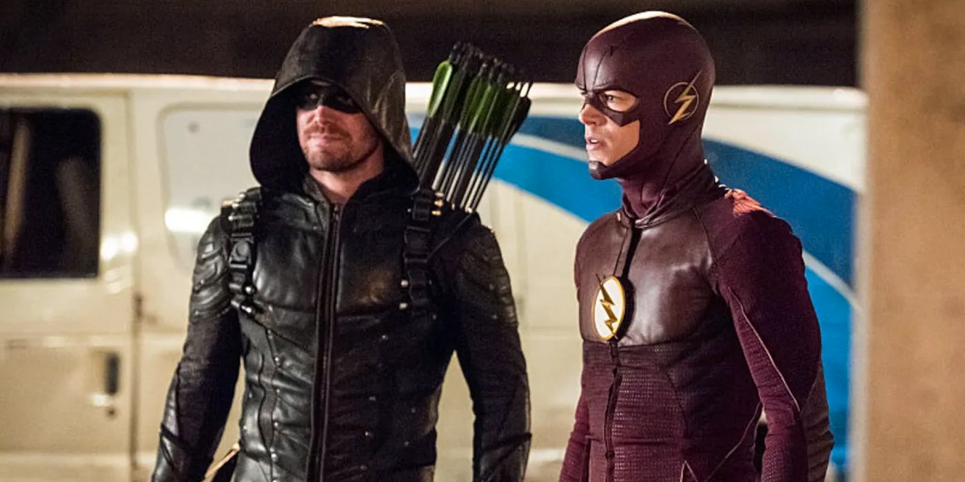 Stephen Amell and Grant Gustin Image