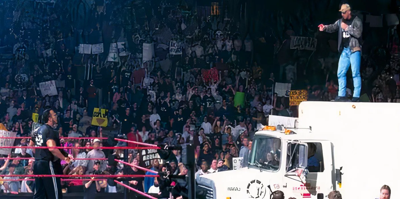 Steve Austin brings in a Beer Truck Image