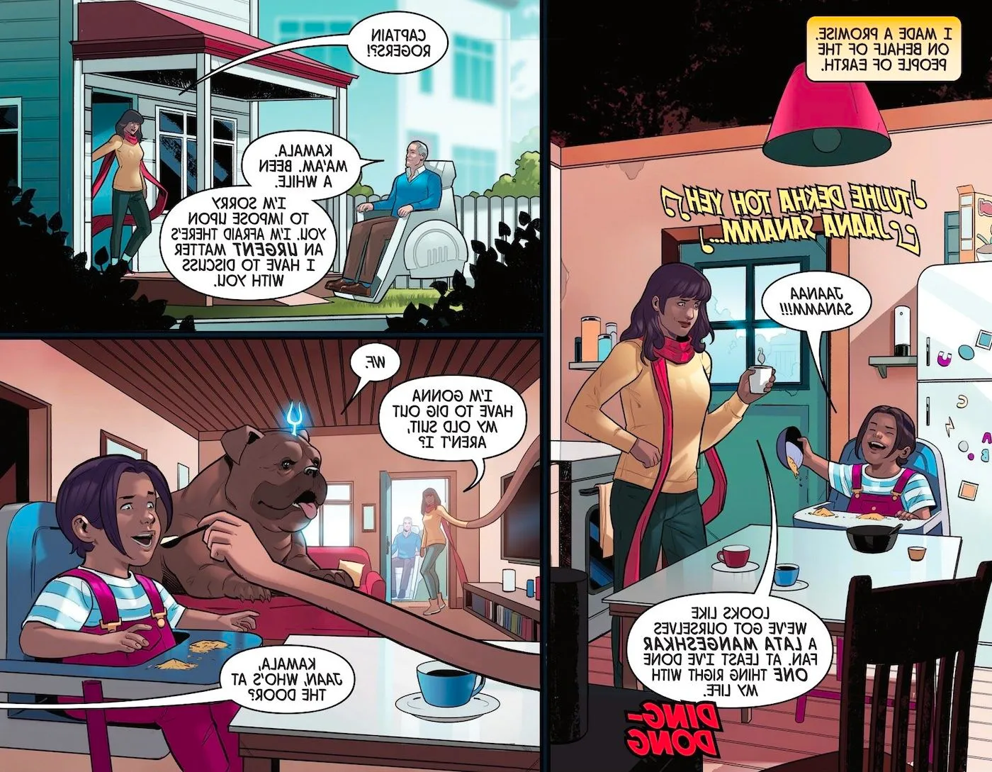 Steve Rogers visits a retired Kamala Khan Image