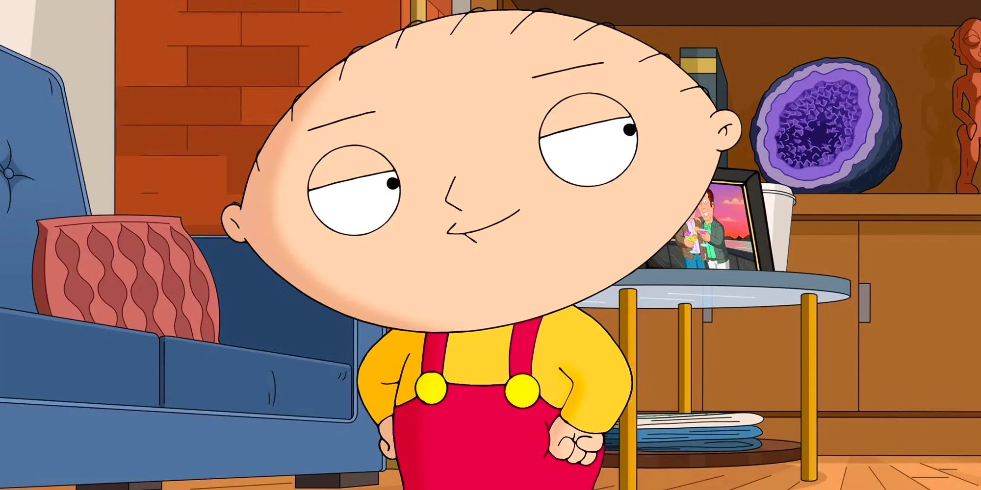 Stewie smiling in Family Guy Image