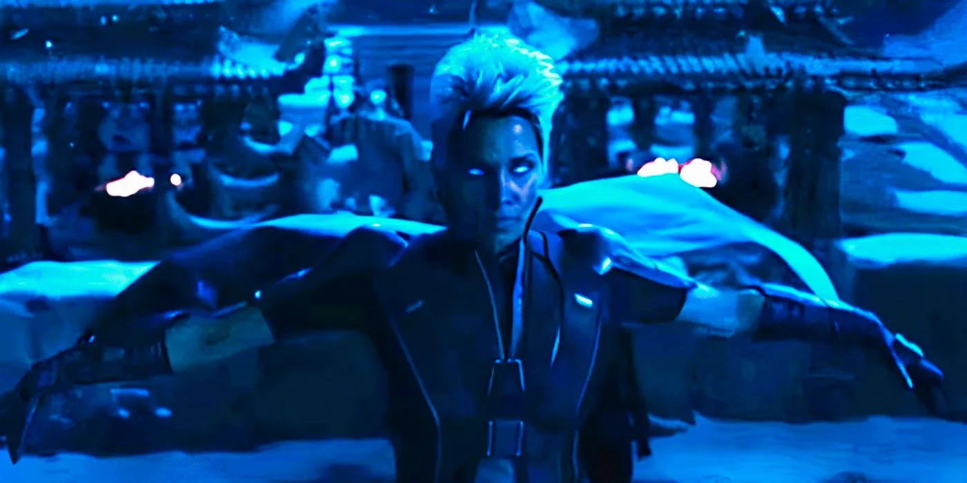 Storm using her powers in the future in X-Men Days of Future Past Image