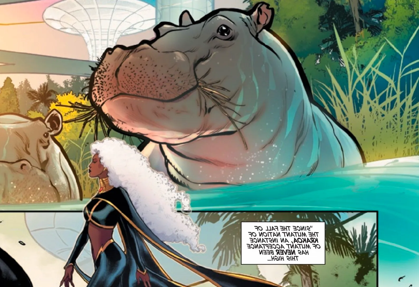 Storm with a hippo in Storm #1 Image