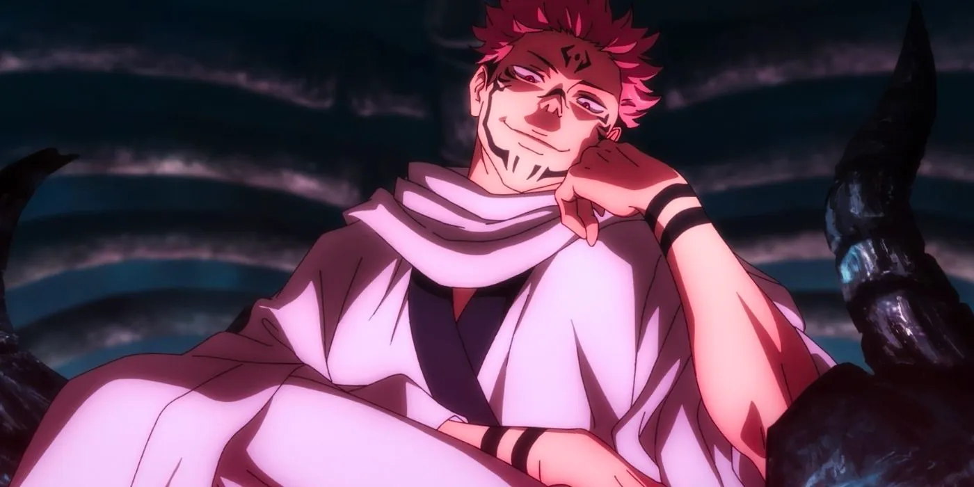 Sukuna sitting and smiling down Image