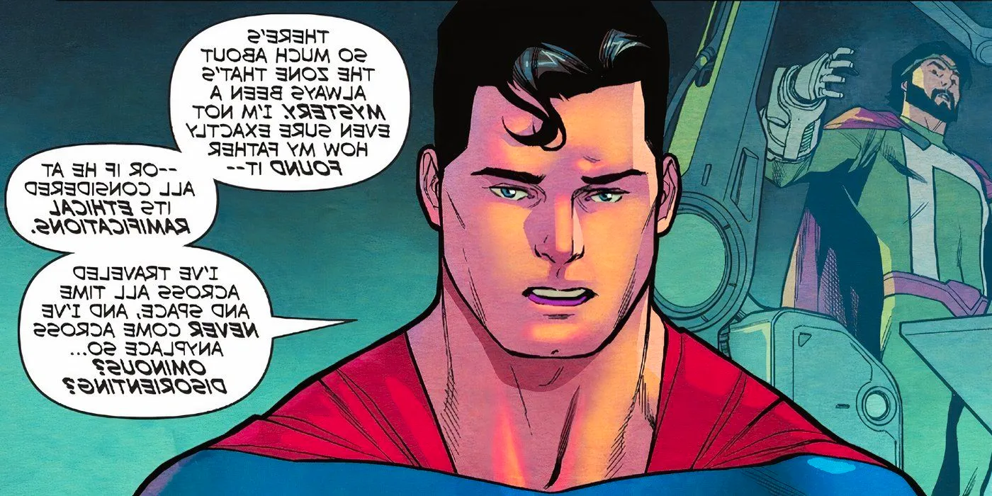 Superman questions the ethical ramifications of the Phantom Zone and says that he's 