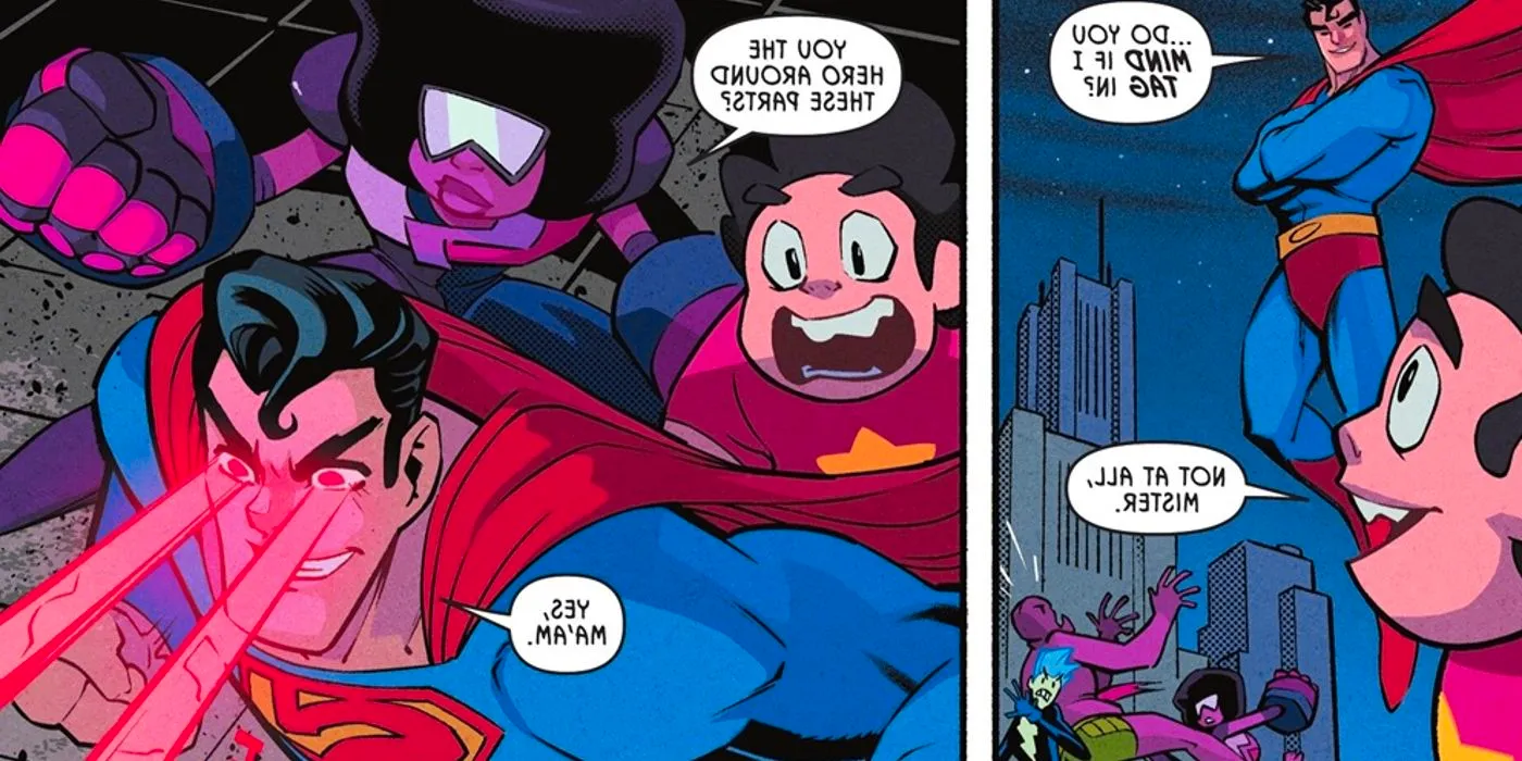 Superman Tags In to Fight Alongside Steven Universe and Garnet Image