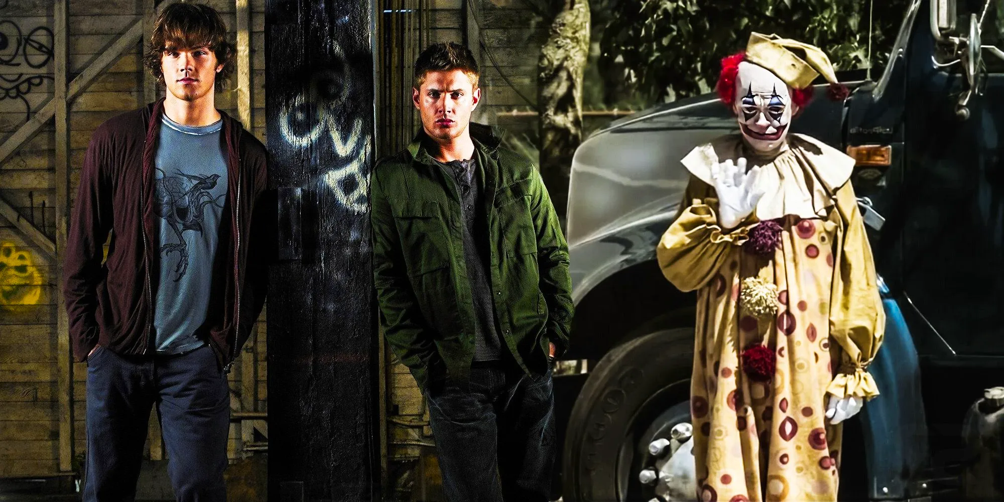 supernatural sam and dean clown Image