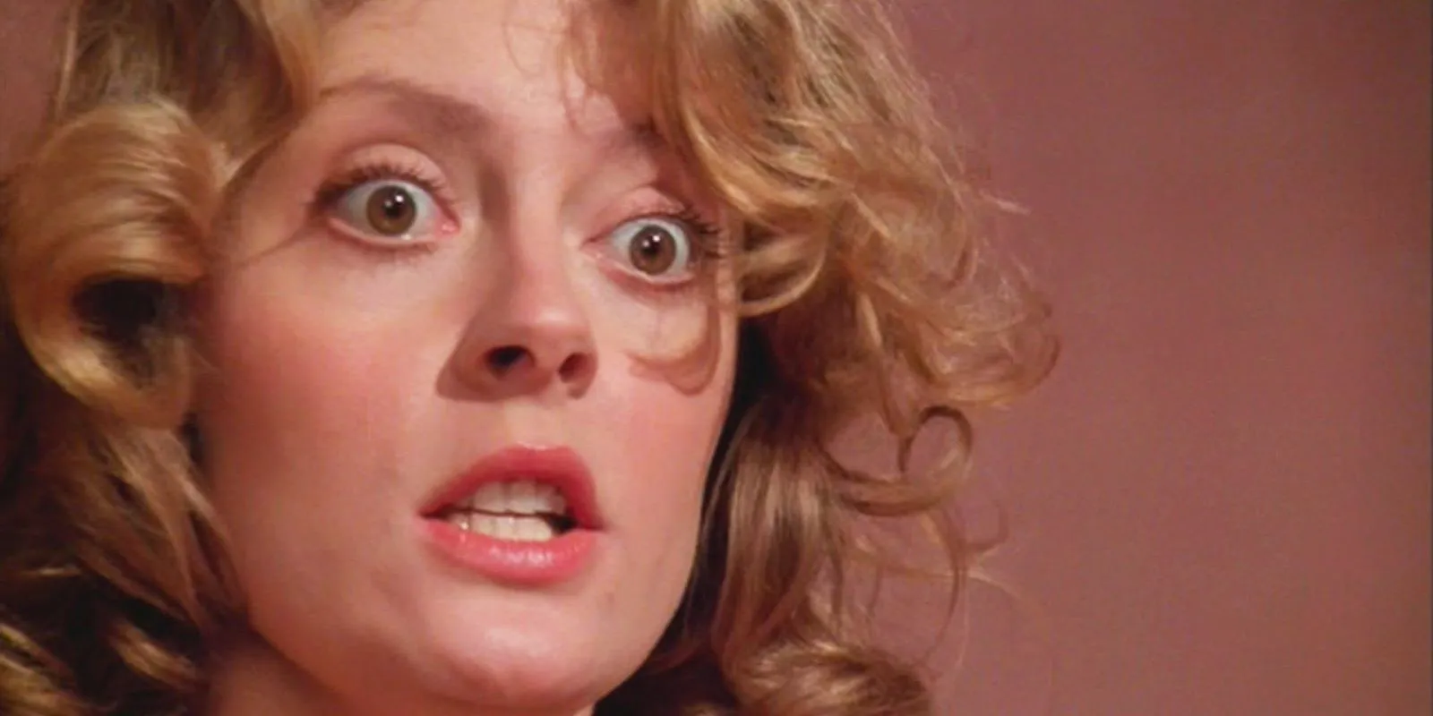 Susan Sarandon as Janet looking shocked in Rocky Horror Picture Show Image