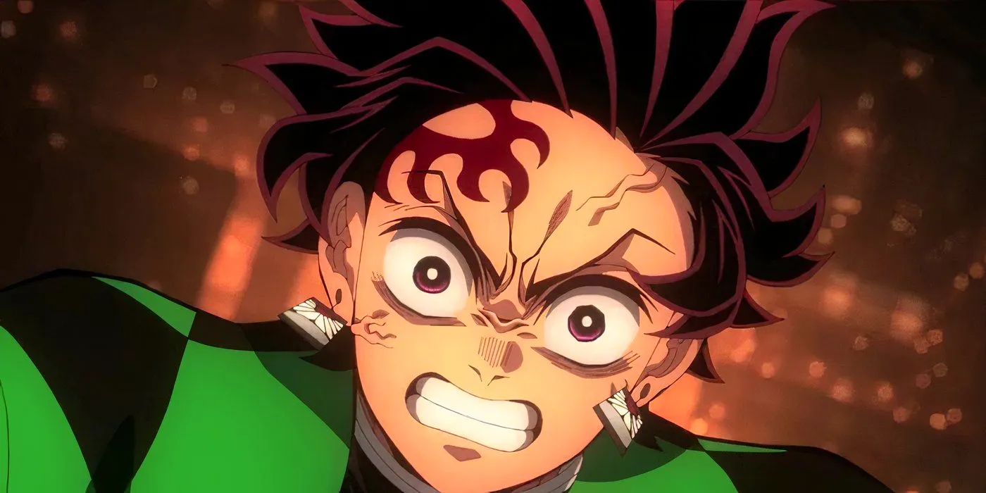 Tanjiro falling into the Infinity Castle Image