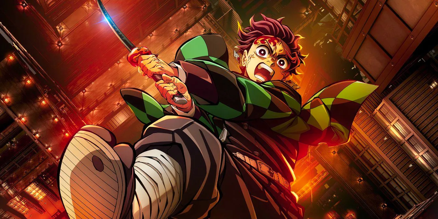 Tanjiro in the key art for Demon Slayer insfinity castle trilogy Image