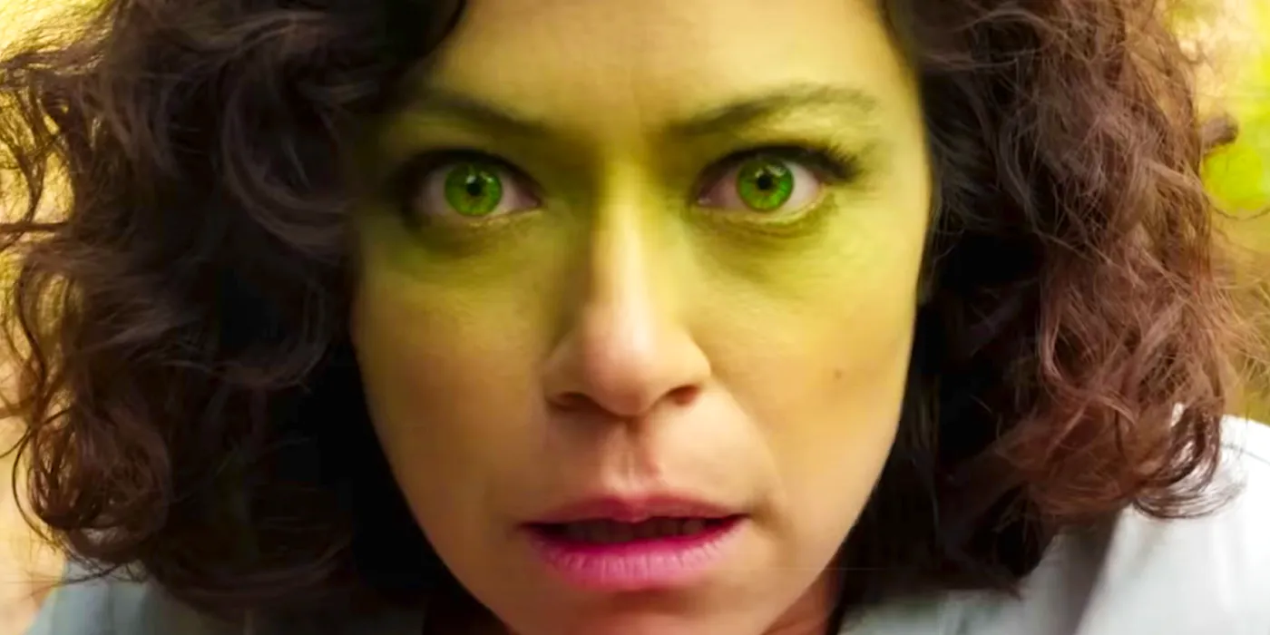 Tatiana Maslany as Jennifer Walters turning into She-Hulk Image