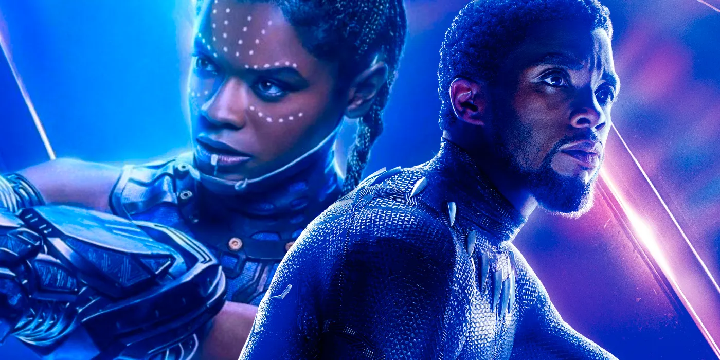 t'challa and shuri as the mcu's black panthers Image