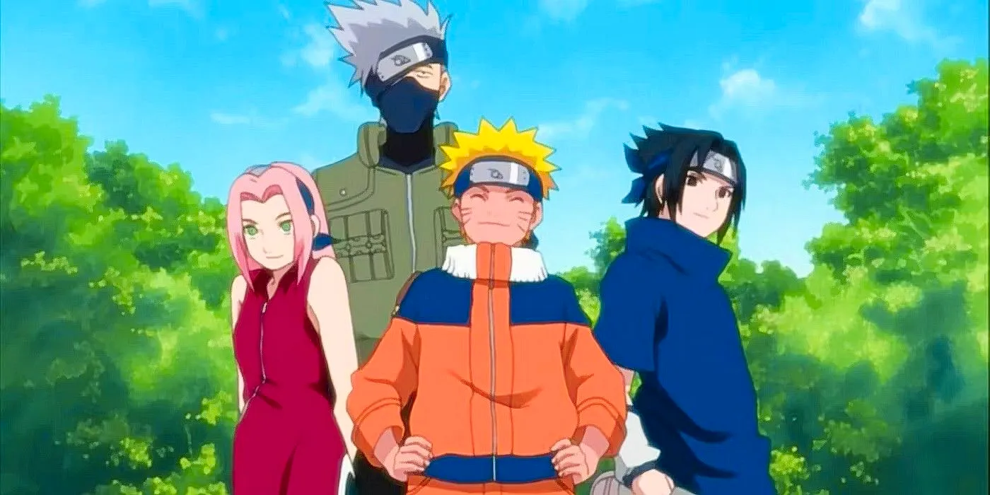 Team 7 From Naruto, featuring Sasuke, Sakura, and Naruto. Image