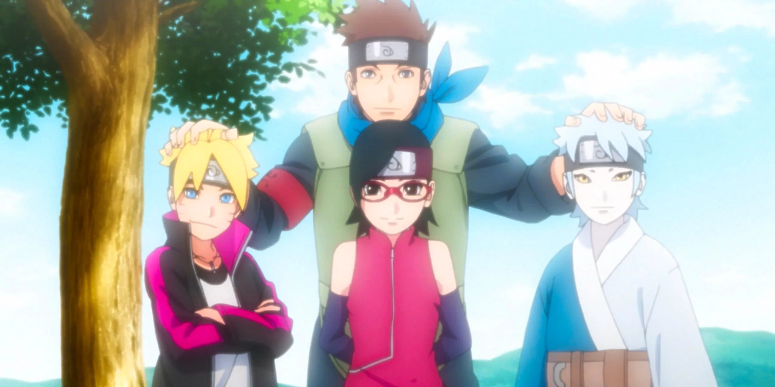 Team 7 Photo Konohamaru, Boruto, Sarada and Mitsuki Boruto Episode 227 Image