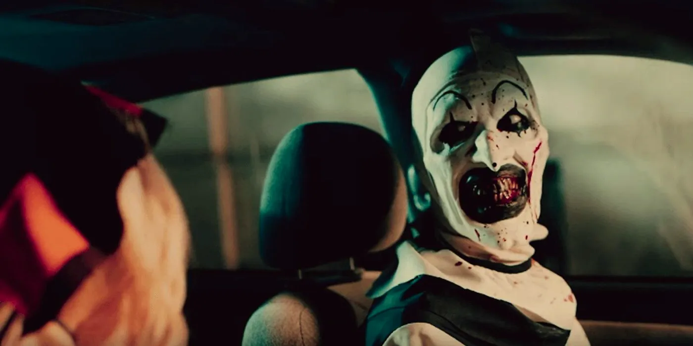 Terrifier Art The Clown In Car Smug Image