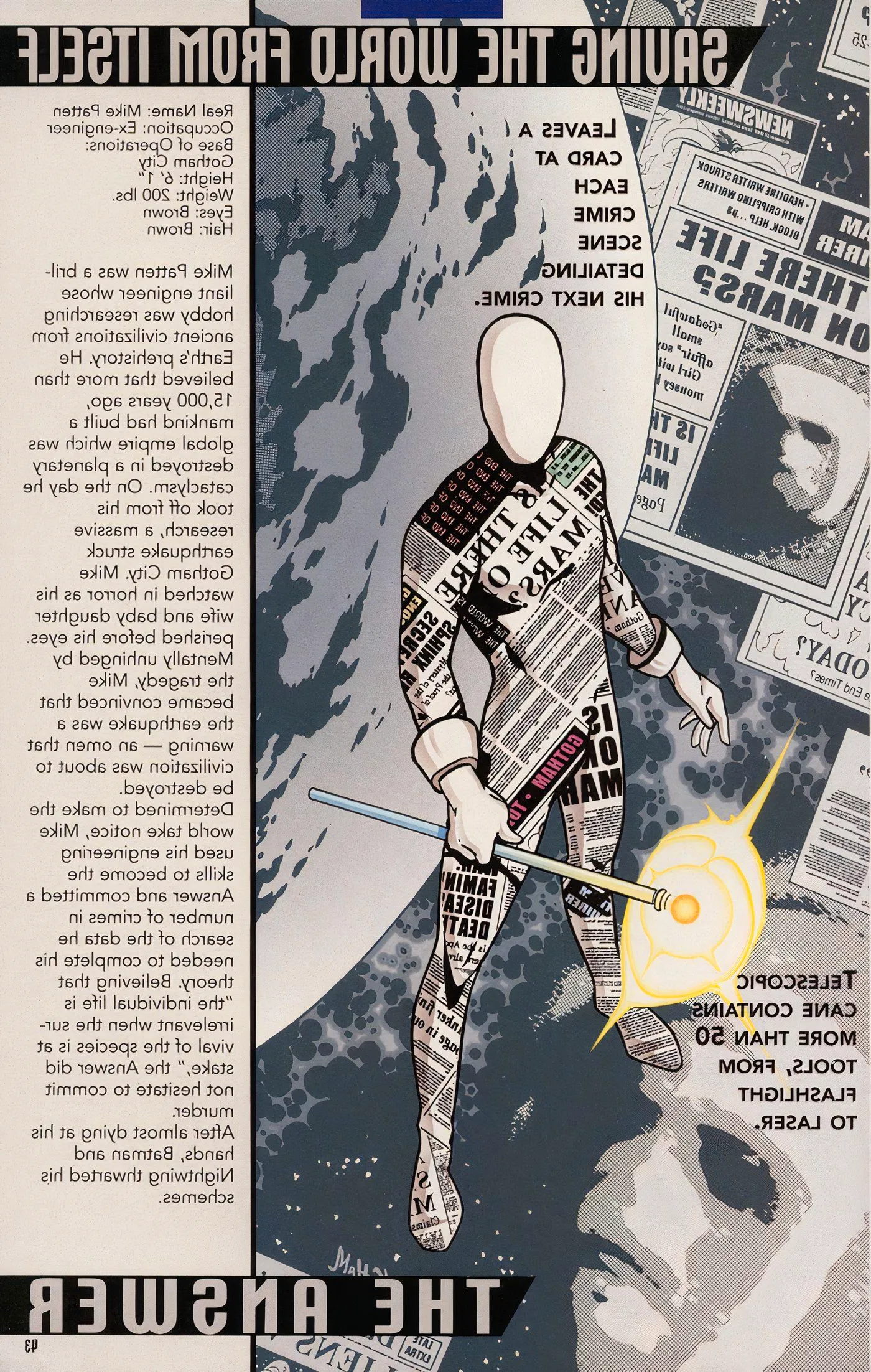 The Answer Criminal Profile from Batman Villains Secret Files Image