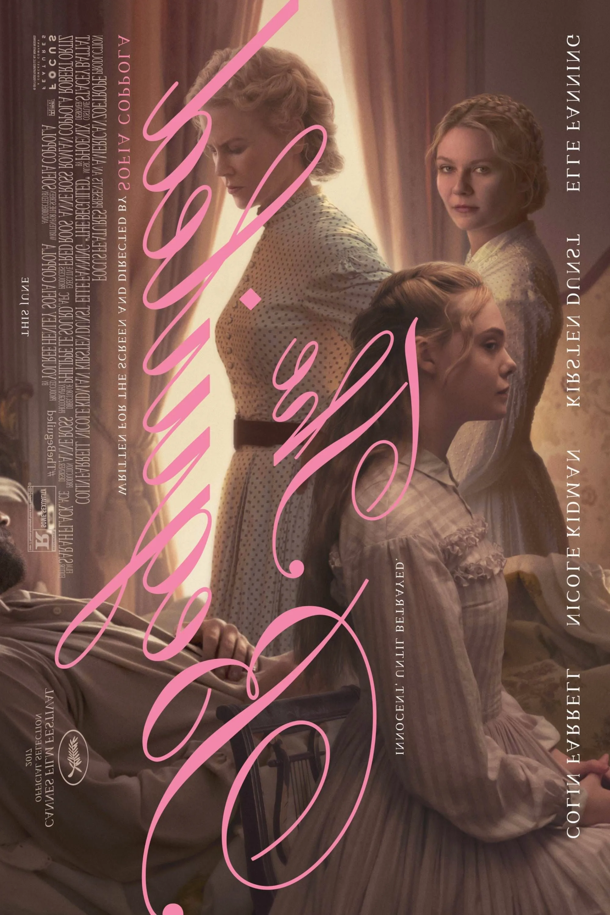 The Beguiled (2017) - Poster - Nicole Kidman, Kirsten Dunst & Elie Fanning Wearing white dresses Image