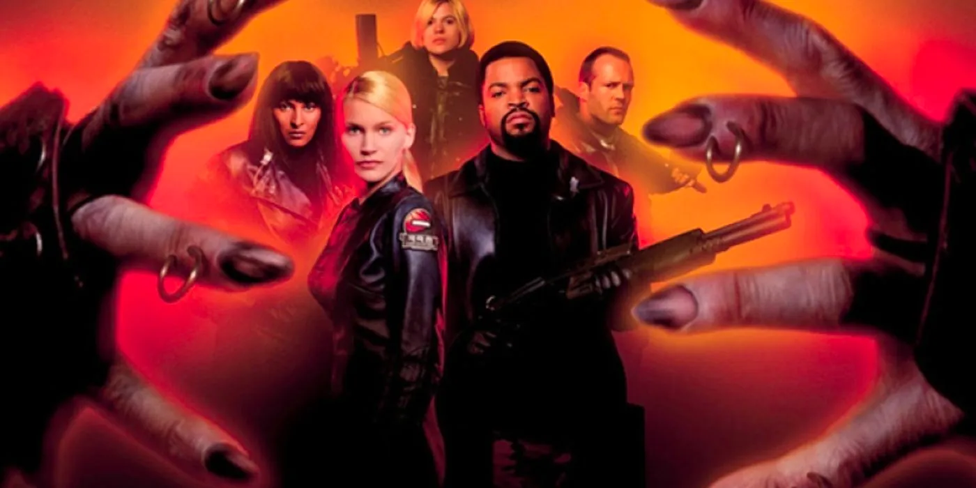 The cast of Ghosts of Mars on a poster Image