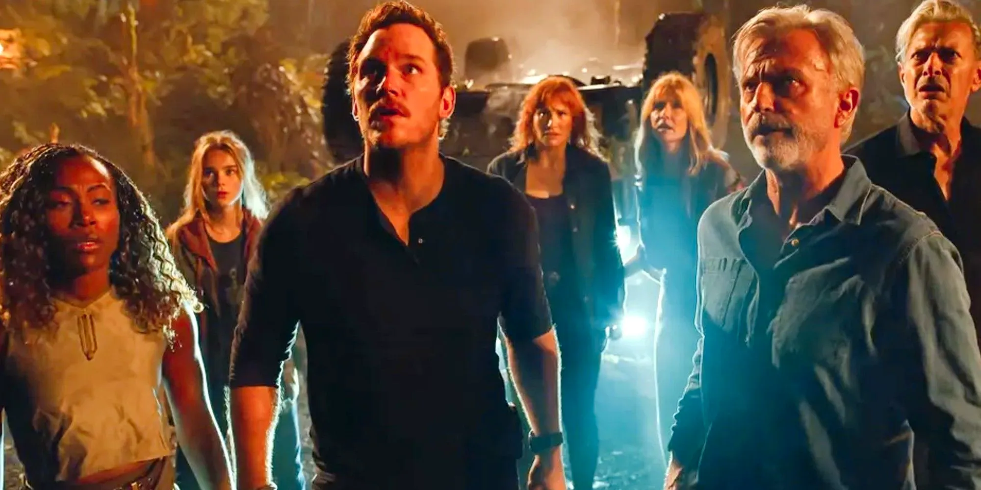 The Cast Of Jurassic World Dominion Looking Confused Image