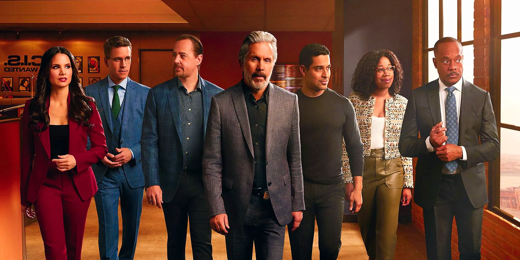 The cast of NCIS walks forward in NCIS Season 21 Promotional Image Image