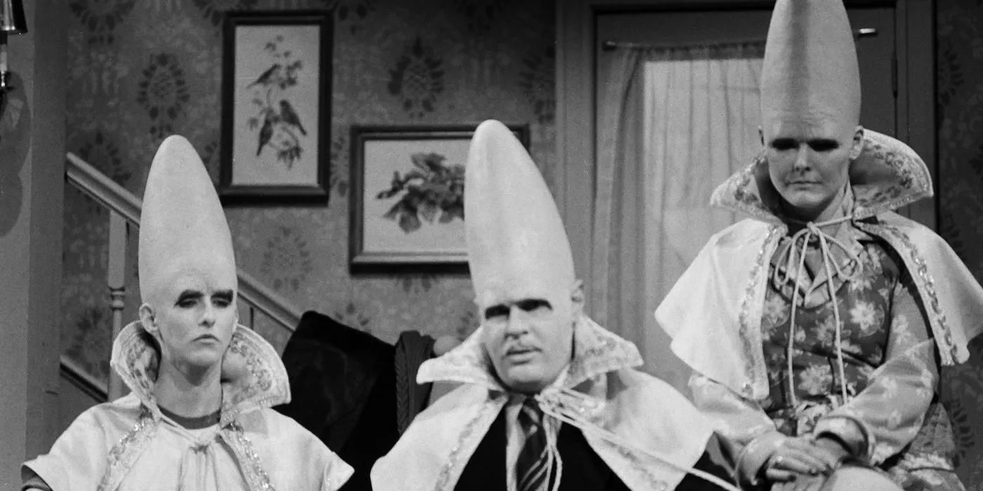 The Coneheads in black and white on SNL Image