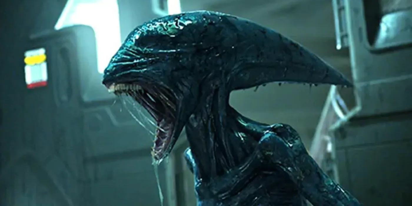 The Deacon Xenomorph snarling in Prometheus Image