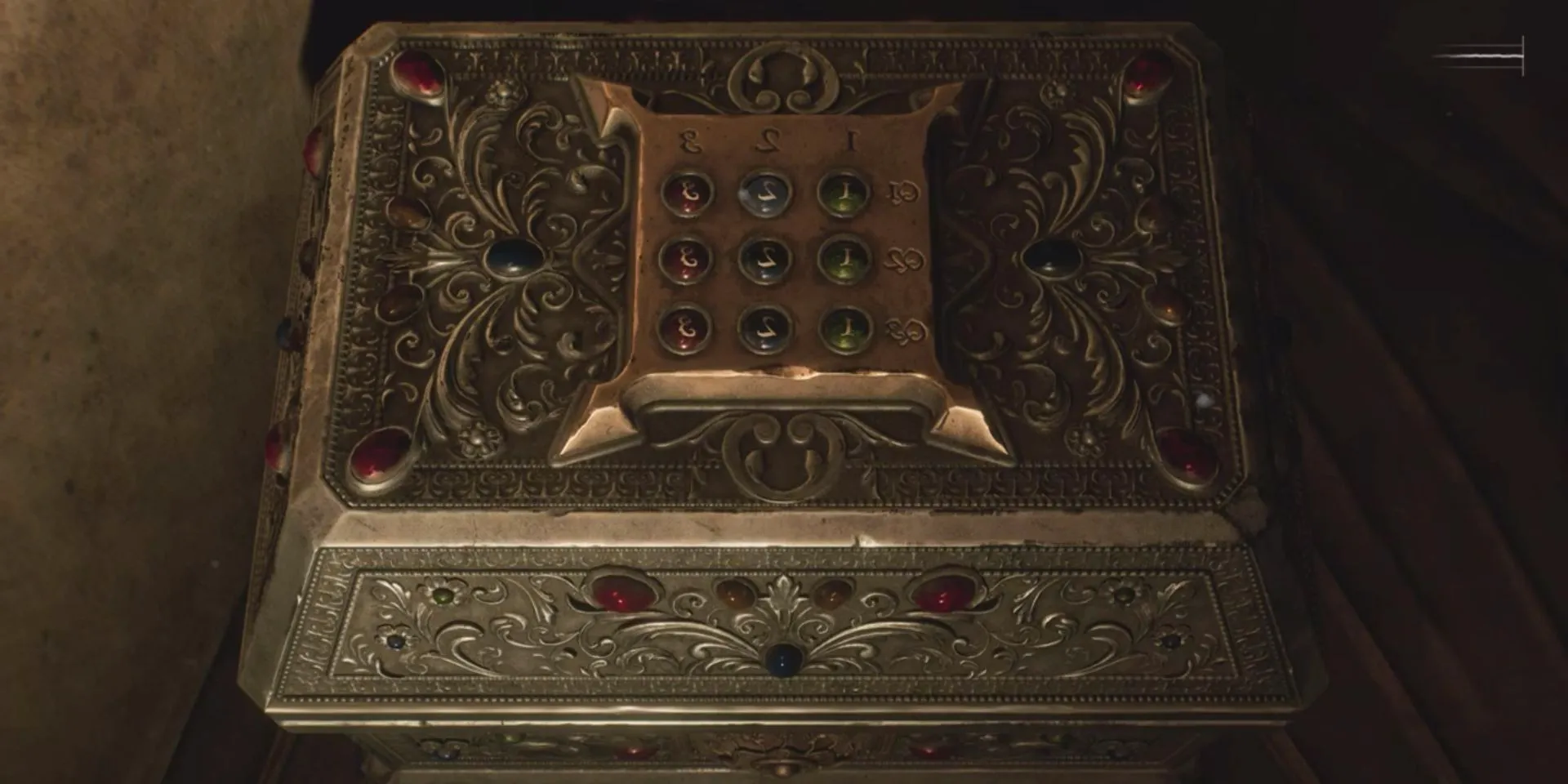 The Decorative Box with buttons for all Trick or Treat quiz answers in Silent Hill 2 Remake Image