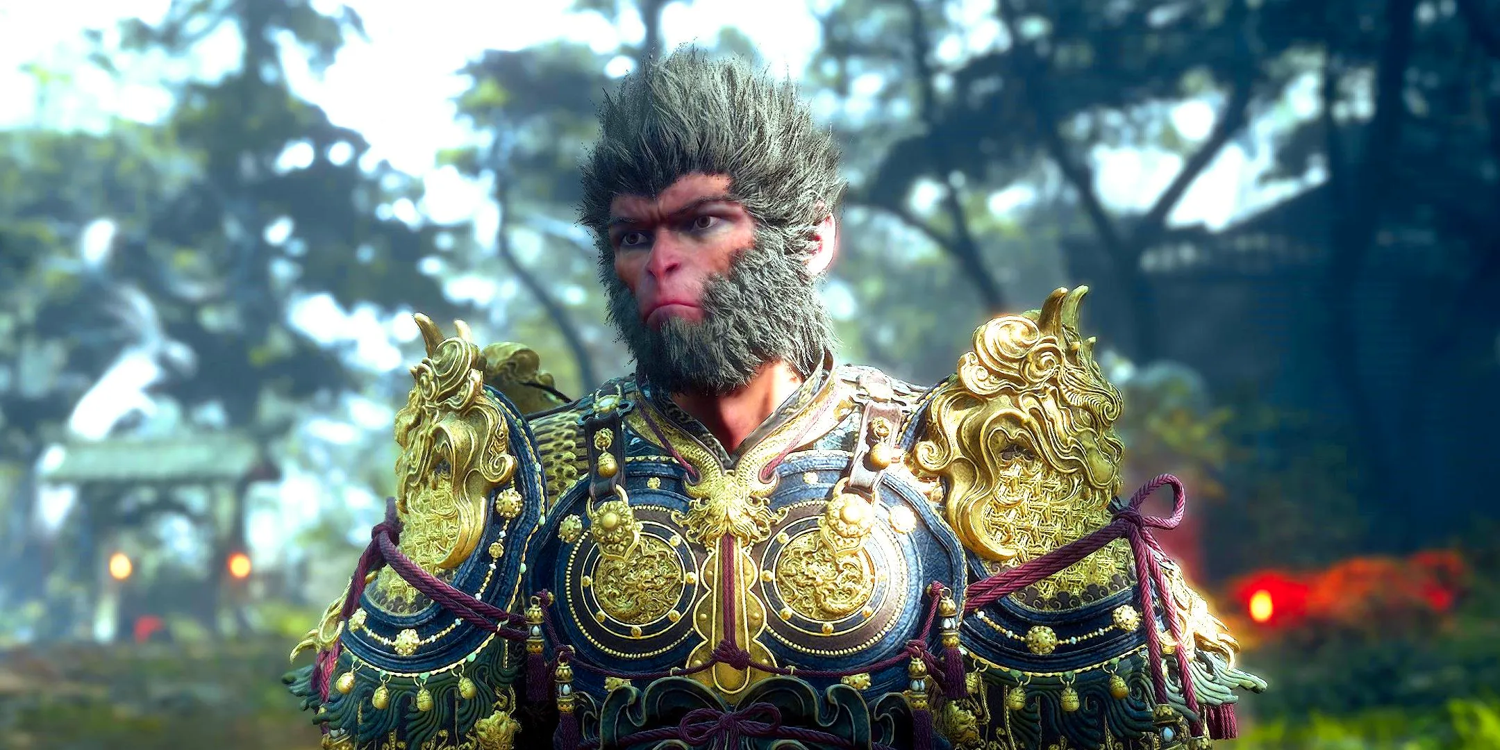 The Destined One in Sun Wukong's armor in Black Myth: Wukong. Image